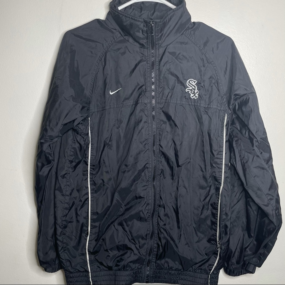 Nike MLB  Bomber Windbreaker Vintage, All Black Jacket, Size Large